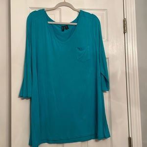 Cynthia Rowley to ask cotton jersey top in teal